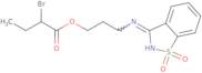 3-[(1,1-Dioxido-1,2-benzisothiazol-3-yl)amino]propyl 2-bromobutanoate