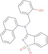2-{[(1,1-Dioxido-1,2-benzisothiazol-3-yl)(1-naphthyl)amino]methyl}phenol