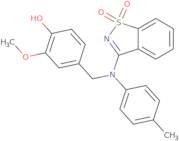 4-{[(1,1-Dioxido-1,2-benzisothiazol-3-yl)(4-methylphenyl)amino]methyl}-2-methoxyphenol