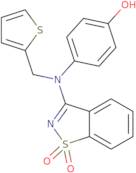 4-[(1,1-Dioxido-1,2-benzisothiazol-3-yl)(2-thienylmethyl)amino]phenol