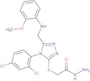 2-[(4-(2,4-Dichlorophenyl)-5-{[(2-methoxyphenyl)amino]methyl}-4H-1,2,4-triazol-3-yl)thio]acetohydrazide