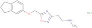 (2-{5-[(2,3-Dihydro-1H-inden-5-yloxy)methyl]-1,2,4-oxadiazol-3-yl}ethyl)methylamine hydrochloride