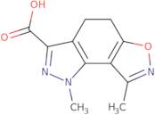 1,8-Dimethyl-4,5-dihydro-1H-isoxazolo[5,4-g]indazole-3-carboxylic acid