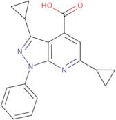 3,6-Dicyclopropyl-1-phenyl-1H-pyrazolo[3,4-b]pyridine-4-carboxylic acid