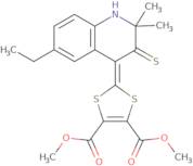 Dimethyl 2-(6-ethyl-2,2-dimethyl-3-thioxo-2,3-dihydroquinolin-4(1H)-ylidene)-1,3-dithiole-4,5-di...