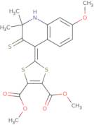 Dimethyl 2-(7-methoxy-2,2-dimethyl-3-thioxo-2,3-dihydroquinolin-4(1H)-ylidene)-1,3-dithiole-4,5-di…