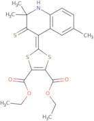 Diethyl 2-(2,2,6-trimethyl-3-thioxo-2,3-dihydroquinolin-4(1H)-ylidene)-1,3-dithiole-4,5-dicarbox...