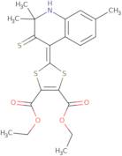 Diethyl 2-(2,2,7-trimethyl-3-thioxo-2,3-dihydroquinolin-4(1H)-ylidene)-1,3-dithiole-4,5-dicarboxyl…