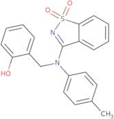 2-{[(1,1-Dioxido-1,2-benzisothiazol-3-yl)(4-methylphenyl)amino]methyl}phenol