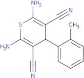 2,6-Diamino-4-(2-methylphenyl)-4H-thiopyran-3,5-dicarbonitrile