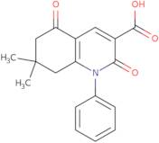 7,7-Dimethyl-2,5-dioxo-1-phenyl-1,2,5,6,7,8-hexahydroquinoline-3-carboxylic acid