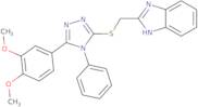 2-({[5-(3,4-Dimethoxyphenyl)-4-phenyl-4H-1,2,4-triazol-3-yl]thio}methyl)-1H-benzimidazole