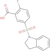 5-(2,3-Dihydro-1H-indol-1-ylsulfonyl)-2-fluorobenzoic acid