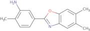 [5-(5,6-Dimethyl-1,3-benzoxazol-2-yl)-2-methylphenyl]amine