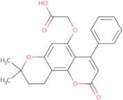 [(8,8-Dimethyl-2-oxo-4-phenyl-9,10-dihydro-2H,8H-pyrano[2,3-f]chromen-5-yl)oxy]acetic acid