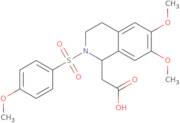 {6,7-Dimethoxy-2-[(4-methoxyphenyl)sulfonyl]-1,2,3,4-tetrahydroisoquinolin-1-yl}acetic acid