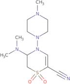 3-(Dimethylamino)-4-(4-methylpiperazin-1-yl)-3,4-dihydro-2H-1,4-thiazine-6-carbonitrile 1,1-dioxide