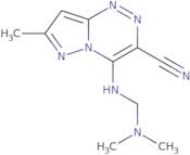 4-{[(Dimethylamino)methyl]amino}-7-methylpyrazolo[5,1-c][1,2,4]triazine-3-carbonitrile