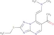 1-[7-[(E)-2-(Dimethylamino)vinyl]-2-(ethylthio)[1,2,4]triazolo[1,5-a]pyrimidin-6-yl]ethanone