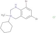 6,8-Dibromo-3-cyclohexyl-3-methyl-1,2,3,4-tetrahydroquinazolin-3-ium chloride