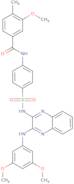 N-(4-(N-(3-((3,5-Dimethoxyphenyl)amino)quinoxalin-2-yl)sulfamoyl)phenyl)-3-methoxy-4-methylbenzamide