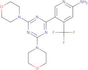 5-(4,6-Dimorpholino-1,3,5-triazin-2-yl)-4-(trifluoromethyl)pyridin-2-amine