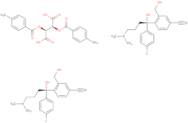 (-)-(4-(4-Dimethylamino)-1-(4-fluorophenyl)-1-(hydroxybutyl)-3-hydroxymethyl)-benzonitrile hemi D-(+)-di-p-toloyltartaric acid salt
