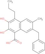 2,3-Dihydroxy-6-methyl-7-(phenylmethyl)-4-propyl-1-naphthalenecarboxylic Acid
