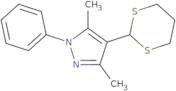 3,5-Dimethyl-4-(1,3-dithian-yl)-1-phenylpyrazole