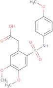 2-(4,5-Dimethoxy-2-(((4-methoxyphenyl)amino)sulfonyl)phenyl)acetic acid