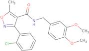 N-((3,4-dimethoxyphenyl)methyl)(3-(2-chlorophenyl)-5-methylisoxazol-4-yl)formamide