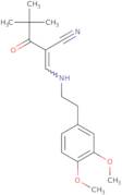 3-((2-(3,4-dimethoxyphenyl)ethyl)amino)-2-(2,2-dimethylpropanoyl)prop-2-enenitrile