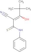 2-(2,2-dimethylpropanoyl)-3-(phenylamino)-3-sulfanylprop-2-enenitrile