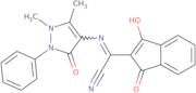 2-((2,3-dimethyl-5-oxo-1-phenyl(3-pyrazolin-4-yl))amino)-2-(1,3-dioxoindan-2-ylidene)ethanenitrile