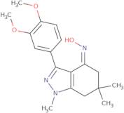 3-(3,4-dimethoxyphenyl)-4-(hydroxyimino)-1,6,6-trimethyl-5,6,7-trihydro1H-indazole