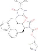 Des(isopropylthiazolyl) hydantoin-oxazolidinone ritonavir