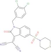 2-[1-(3,4-Dichlorobenzyl)-2-oxo-5-(thiomorpholinosulfonyl)indolin-3-ylidene]malononitrile