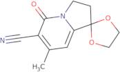 2',3'-Dihydro-7'-methyl-5'-oxo-spiro[1,3-dioxolane-2,1'(5'H)-indolizine]-6'-carbonitrile