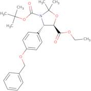 (4S,5R)-2,2-Dimethyl-4-[4-(phenylmethoxy)phenyl]-N-dimethylethoxycarbonyl-3,5-oxazolidinecarboxylic acid ethyl ester