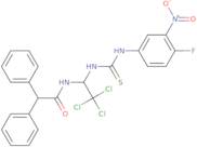 2,2-Diphenyl-N-{2,2,2-trichloro-1-[3-(4-fluoro-3-nitro-phenyl)-thioureido]- ethyl}-acetamide