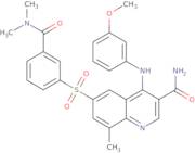 6-(3-(dimethylcarbamoyl)phenylsulfonyl)-4-(3-methoxyphenylamino)-8-methylquinoline-3-carboxamide
