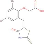 2-[2,4-Dibromo-6-[(4-oxo-2-thioxo-5thiazolidinylidene)methyl]phenoxy]-acetic acid