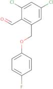 2,4-Dichloro-6-[(4-fluorophenoxy)methyl]benzaldehyde