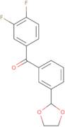 (3,4-Difluorophenyl)[3-(1,3-dioxolan-2-yl)phenyl]methanone