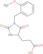 3-{1-[(2-Methoxyphenyl)methyl]-2,5-dioxoimidazolidin-4-yl}propanoic acid