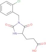 3-{1-[(2-Chlorophenyl)methyl]-2,5-dioxoimidazolidin-4-yl}propanoic acid