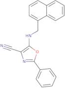 5-{[(Naphthalen-1-yl)methyl]amino}-2-phenyl-1,3-oxazole-4-carbonitrile
