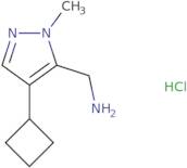 (4-Cyclobutyl-1-methyl-1H-pyrazol-5-yl)methanamine hydrochloride