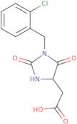 2-{1-[(2-Chlorophenyl)methyl]-2,5-dioxoimidazolidin-4-yl}acetic acid