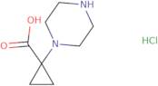 1-(Piperazin-1-yl)cyclopropane-1-carboxylic acid hydrochloride